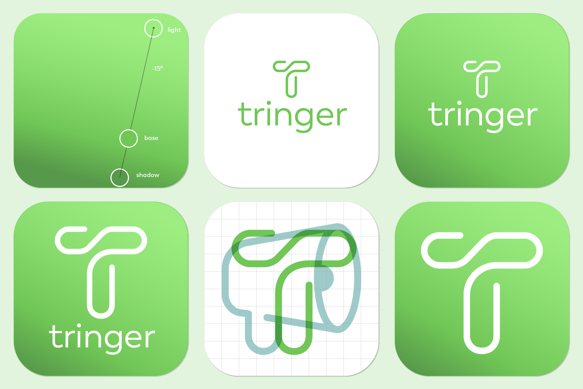 tringer logo branding graphic design