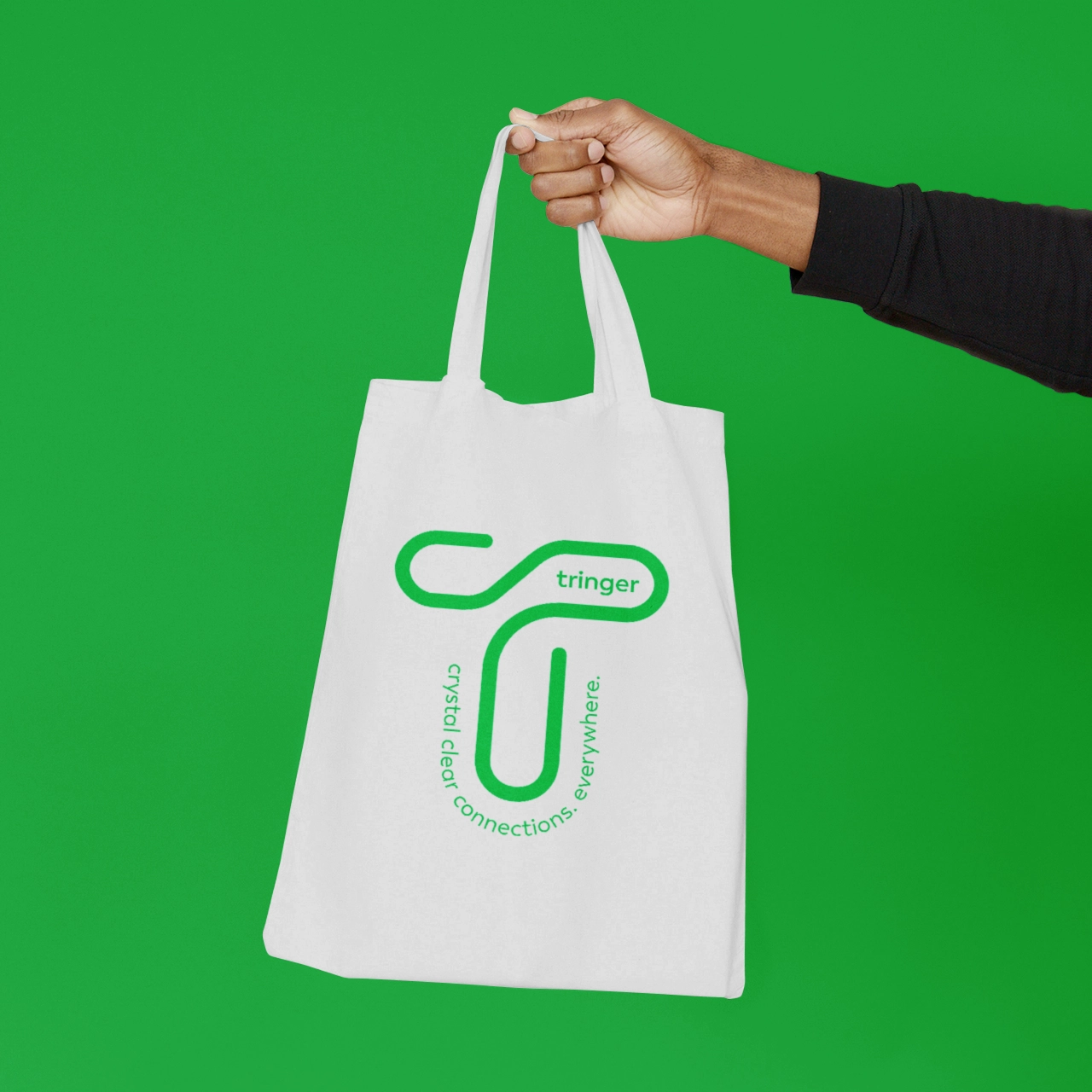 tringer logo branding graphic design totebag