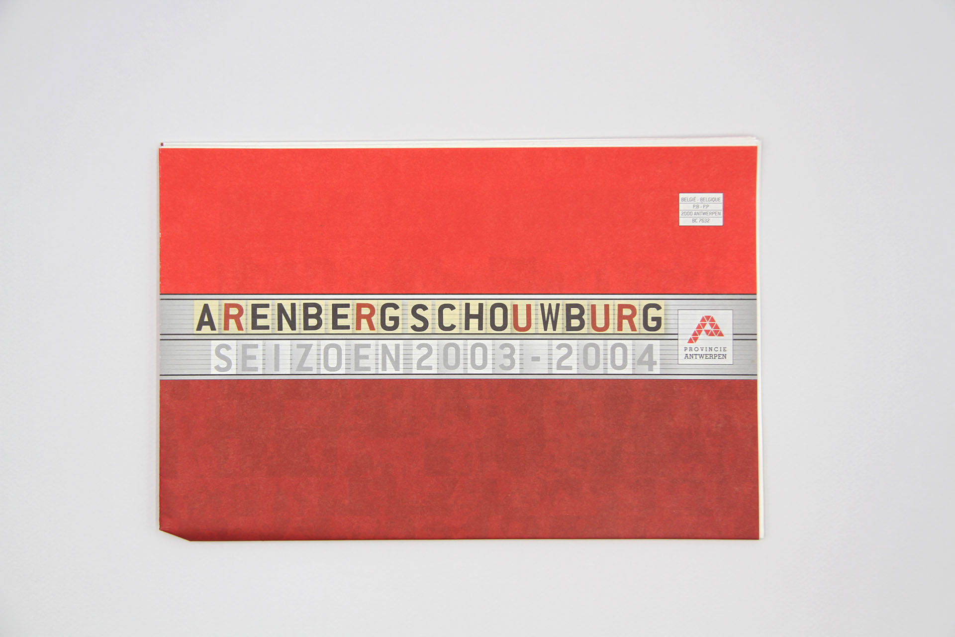 Arenbergschouwburg branding magazine editorial graphic design layout fonts colors newspaper booklet