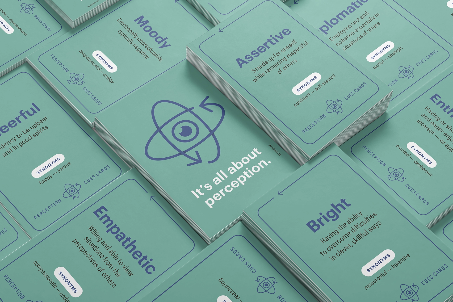 beanmachine perception cards branding logo graphic design